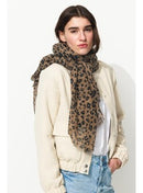 Foulard Léopard Femme - Grège Imprime