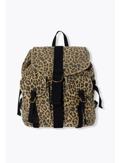Sac à Dos Léopard Femme - Grège Imprime