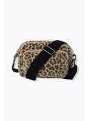 Sac Besace en Toile Léopard - Grège Imprime