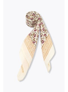 Foulard Carré Imprimé Femme - Rose Uni Colore
