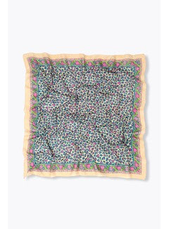 Foulard Imprimé Léopard Femme - Rose Imprime