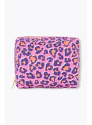 Trousse Matelassée Léopard - Rose Imprime