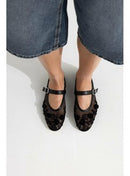 Ballerines Perlées Femme - Noir Uni Fonce