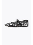Ballerines à Sequins Femme - Noir Uni Fonce
