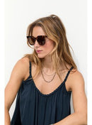 Lunettes de Soleil Femme - Marron Uni Fonce