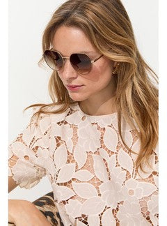 Lunettes de Soleil Femme - Marron Uni Fonce