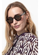 Lunettes de Soleil Femme - Marron Uni Fonce