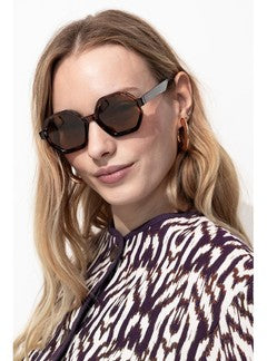 Lunettes de Soleil Femme - Marron Uni Fonce