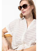 Lunettes de Soleil Femme - Marron Uni Fonce