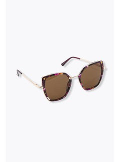 Lunettes de Soleil Femme - Marron Uni Fonce