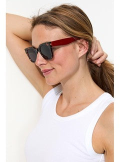 Lunettes de Soleil Femme - Marron Uni Fonce