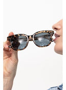 Lunettes de Soleil Femme - Marron Uni Fonce