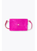 Sac en Cuir Irisé Femme - Rose Uni Colore