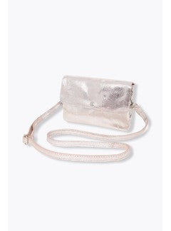 Sac en Cuir Irisé Femme - Gris Uni Clair