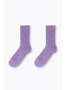 Chaussettes à Paillettes Femme - Violet Uni Colore