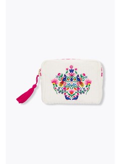 Trousse Brodée Laura Gulshani - Naturel Imprime
