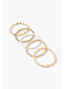 Bracelets Fantaisie (lot de 5) - Jaune Uni Colore