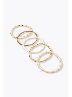 Bracelets Fantaisie (lot de 5) - Jaune Uni Colore