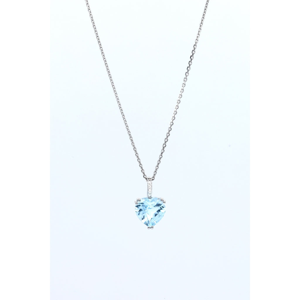 Pendentif "Royalia" Diamants 0,009/4 Topaze