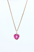 Pendentif "Royalia" Diamants 0,009/4 Topaze Rose