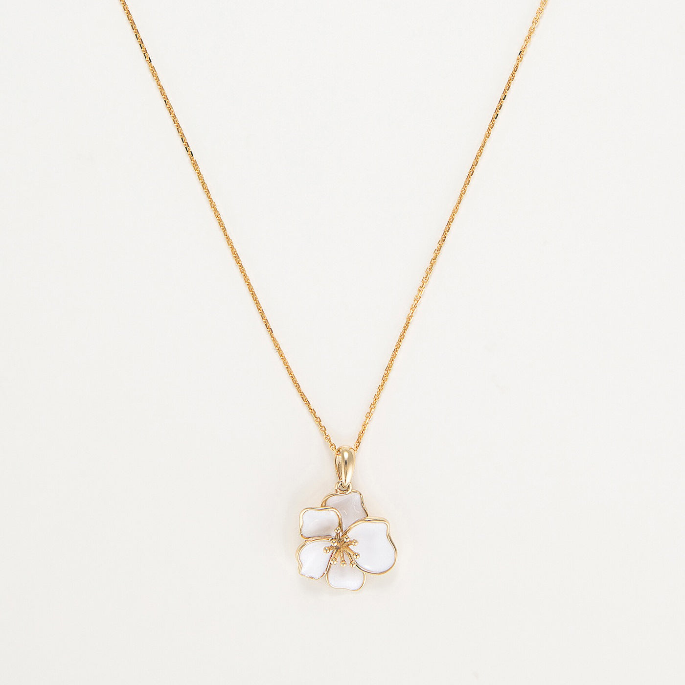 "Orchid" Pendant - 375/1000 Yellow Gold