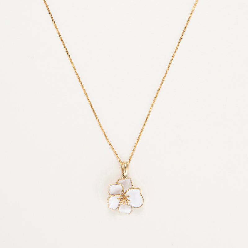 "Orchid" Pendant - 375/1000 Yellow Gold