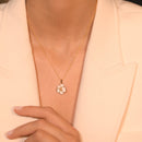 "Orchid" Pendant - 375/1000 Yellow Gold