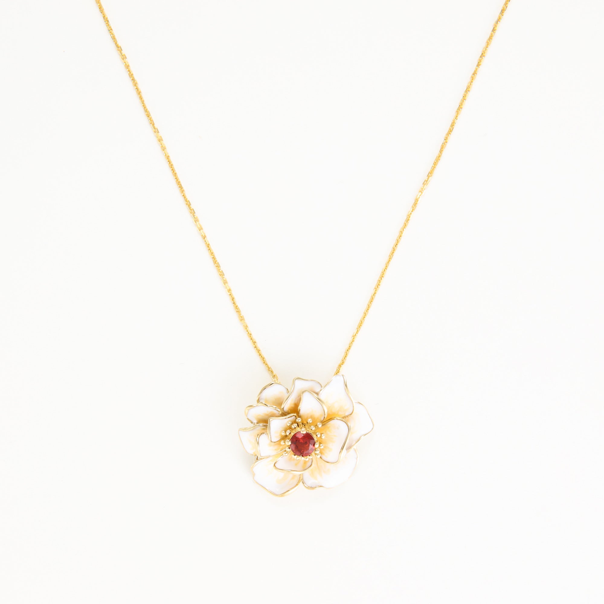 Pendentif  "Fleur Flamboyante"