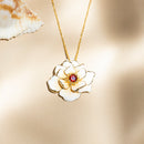 Pendentif  "Fleur Flamboyante" - Or Jaune