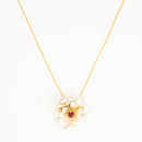 Pendentif  "Fleur Flamboyante" - Or Jaune