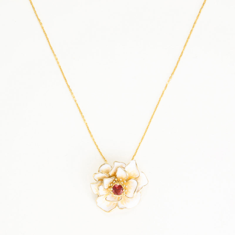 Pendentif  "Fleur Flamboyante" - Or Jaune