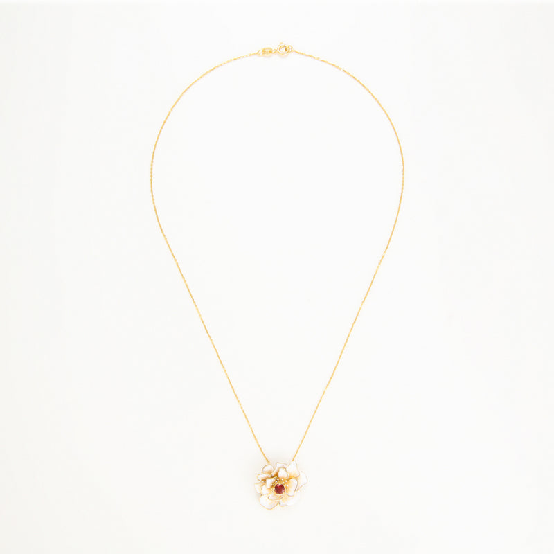 Pendentif  "Fleur Flamboyante" - Or Jaune