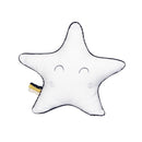 Coussin Étoile En Coton Blanc