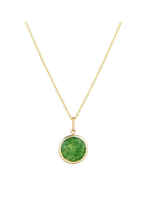 Pendentif "Beyla" Jade Verte, Or Jaune 375/1000