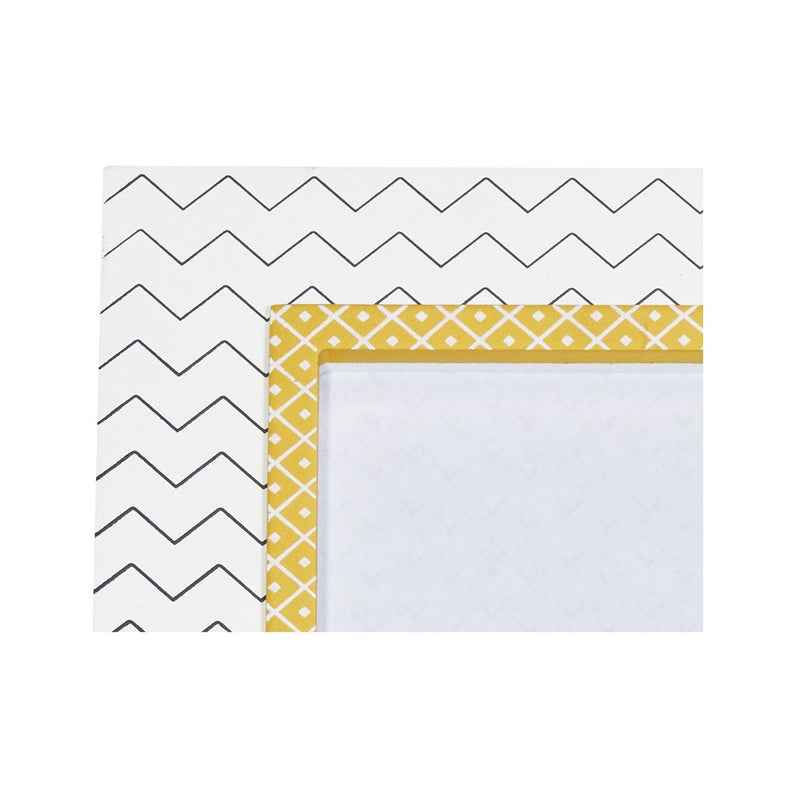 Cadre Photo Chevrons En Mdf Blanc