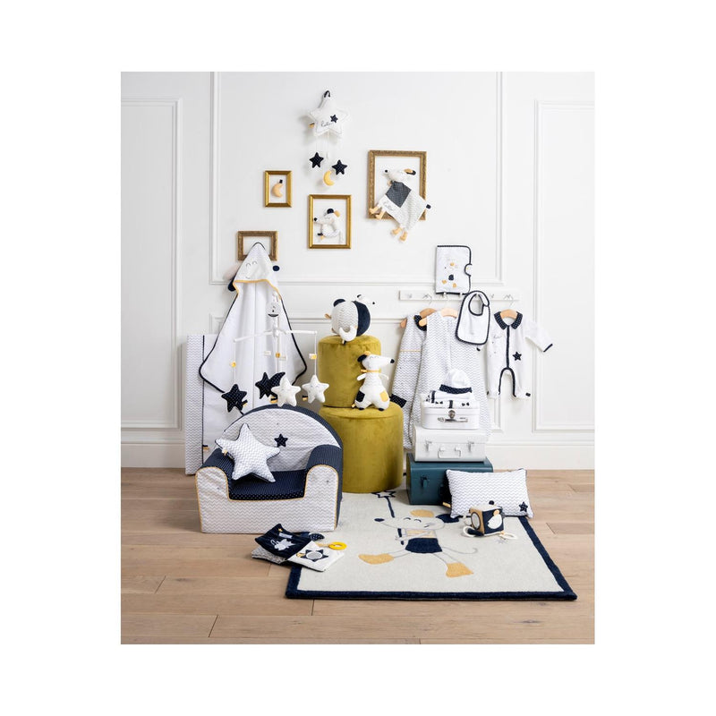 Cape De Bain Et Gant 75X75Cm En Coton Blanc