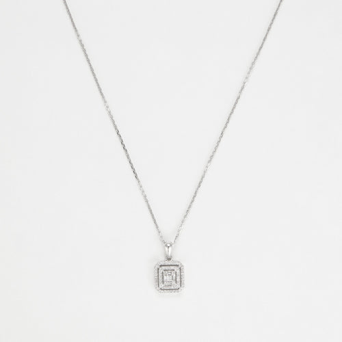 Pendentif "Miroir" - Or Blanc 375/1000