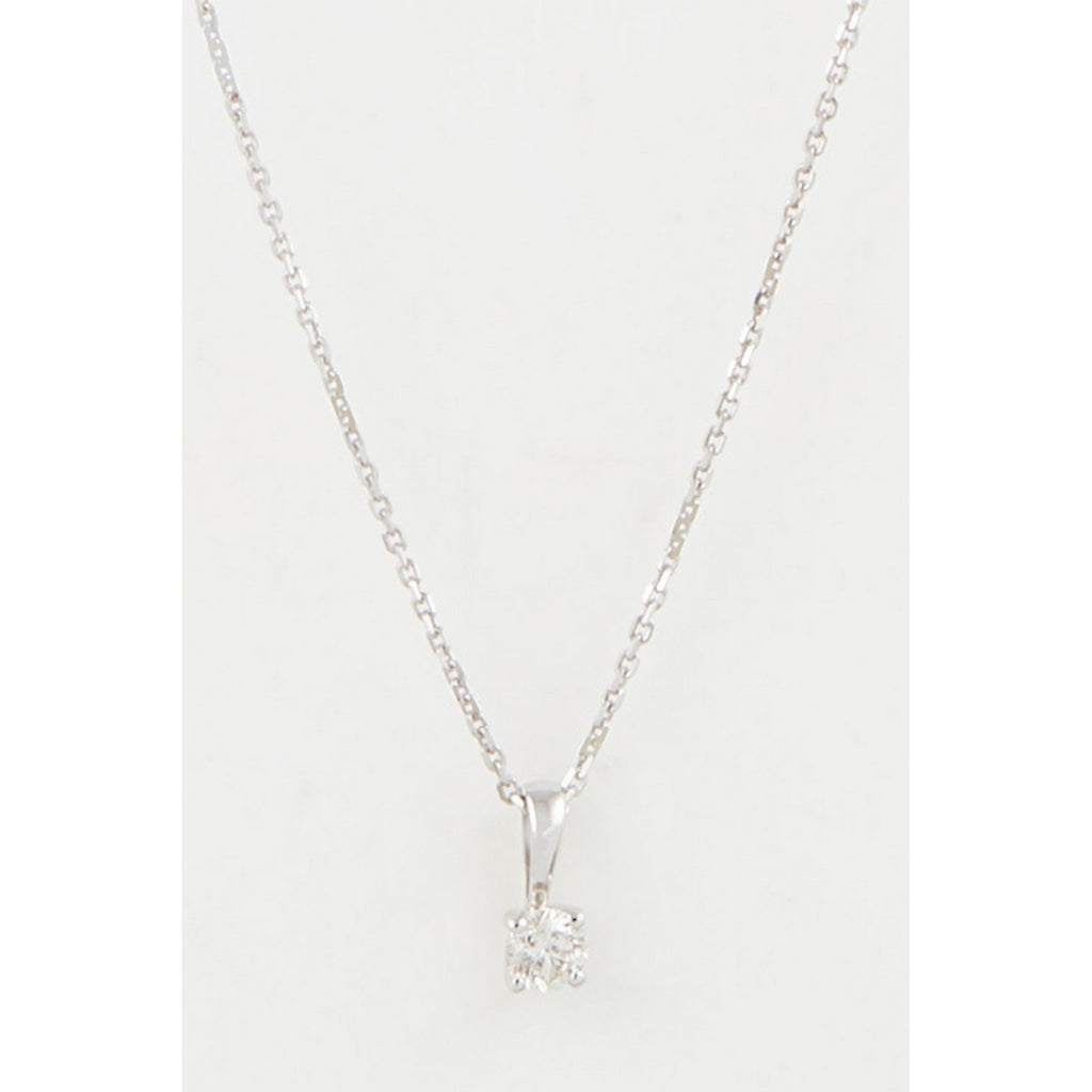 Pendentif "Laila" Diamant D 0,16/1 - Or Blanc 375/1000