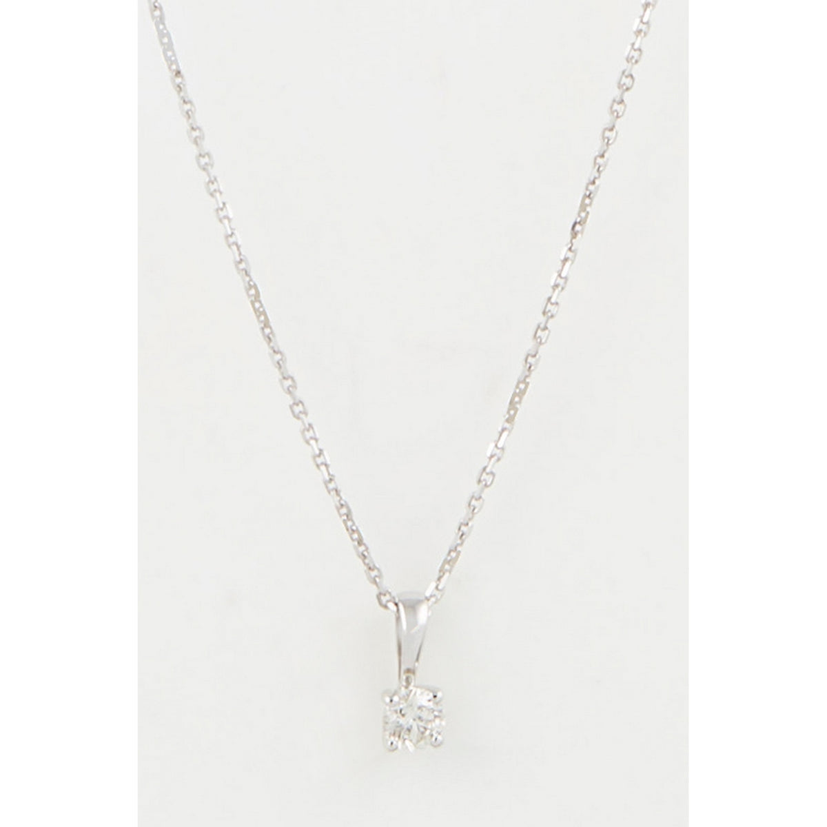 Pendentif "Laila" Diamant D 0,16/1 - Or Blanc 375/1000