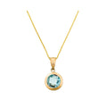 Pendentif "Extase" Or Jaune 375/1000 Pierre Skyblue