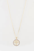 "Colorful Tree" Pendant - Yellow Gold & Precious Stone