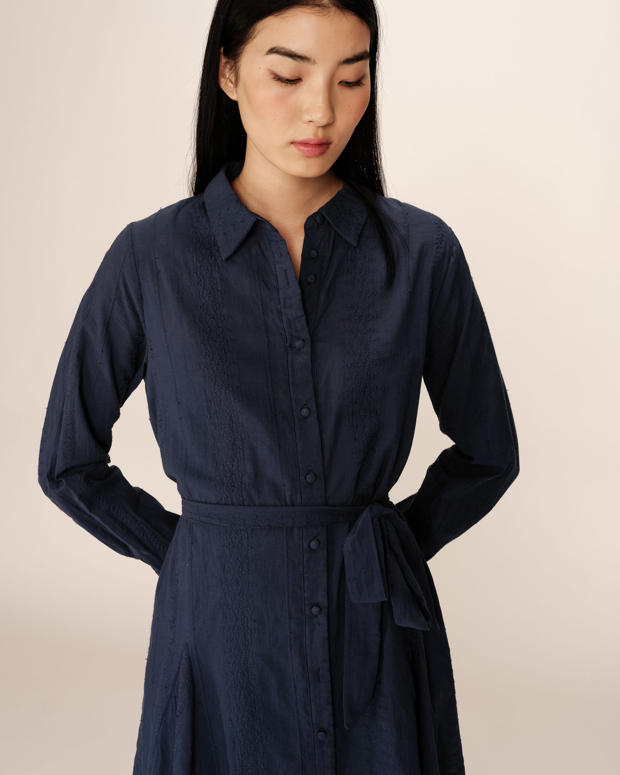 Robe Courte Praline - Marine