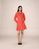Vestido corto praliné - Rojo