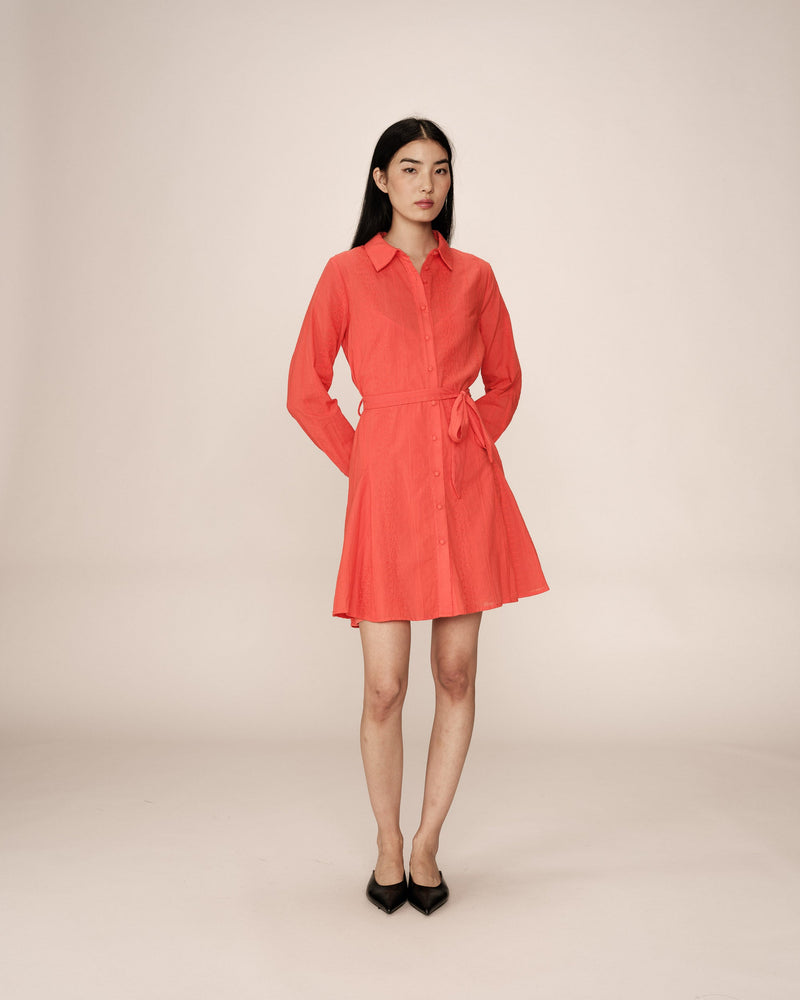 Vestido corto praliné - Rojo