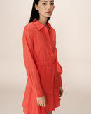 Vestido corto praliné - Rojo