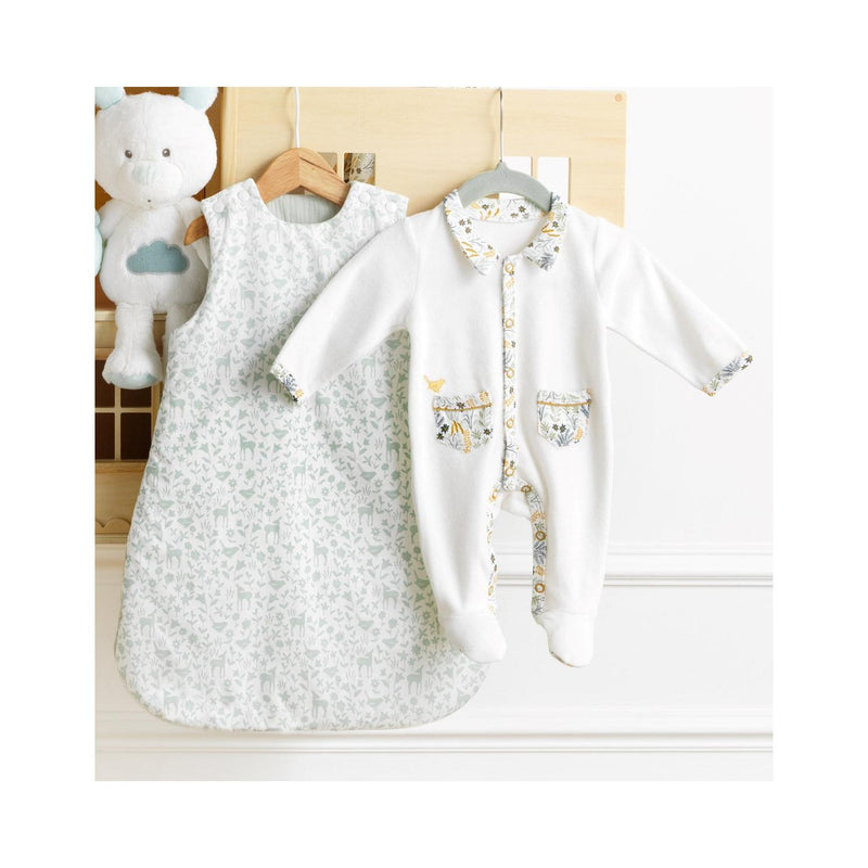 Gigoteuse Naissance En Coton Blanc Imprimé