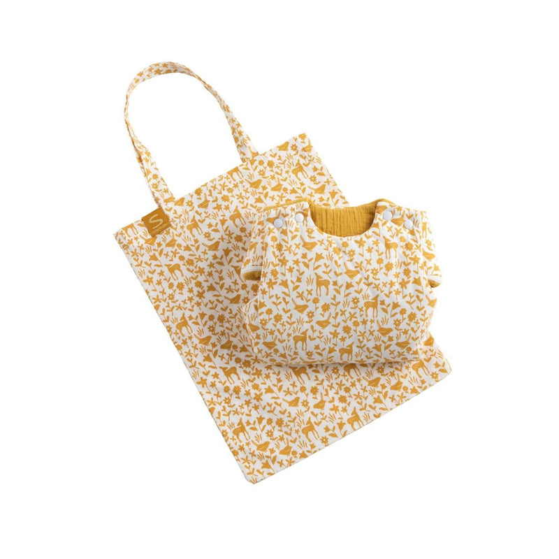 Gigoteuse Naissance En Coton Blanc Imprimé