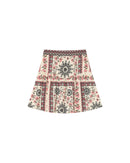 Precious Beige Printed Short Skirt