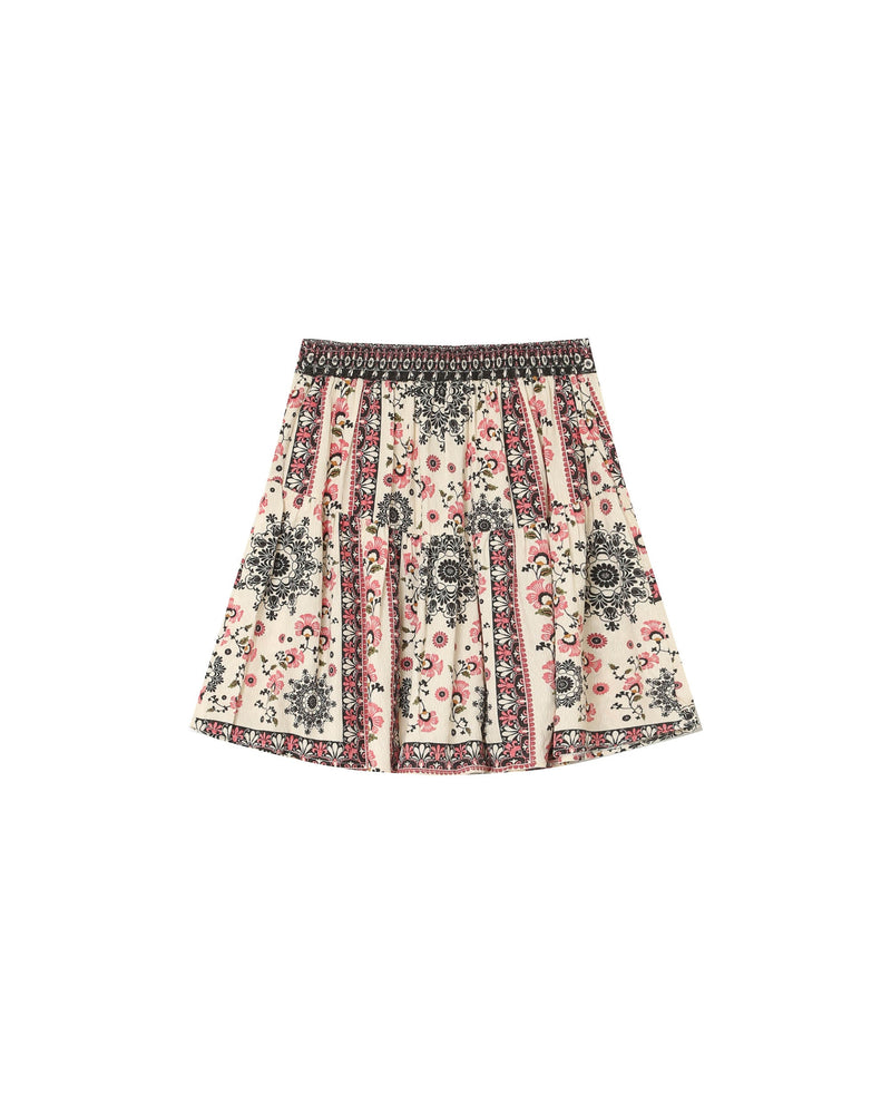 Precious Beige Printed Short Skirt