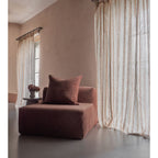 Rideau En Lin Et Coton - Orange